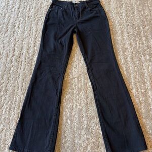 Levi Strauss Signature Stretch Bootcut Womens Black Denim Jeans Size 10 Long